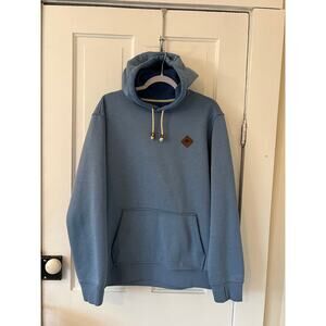 Burton men's hoodie light blue dryride medium fleece lined pullover snowboard